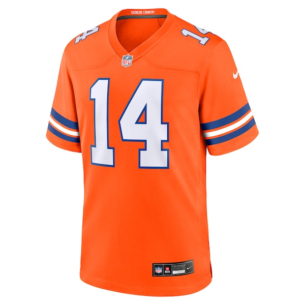 Courtland Sutton Denver Broncos Nike Mile High Collection 1977 Throwback Player Game Jersey - Orange - Image 2