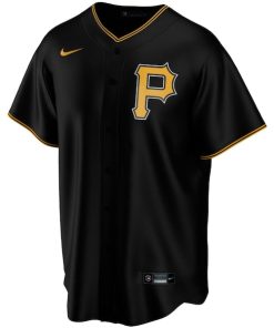Alternative view of Pittsburgh Pirates Nike Alternate Replica Custom Jersey - Black