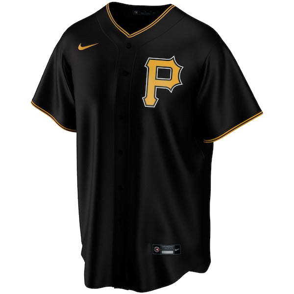 Pittsburgh Pirates Nike Alternate Replica Custom Jersey - Black - Image 2