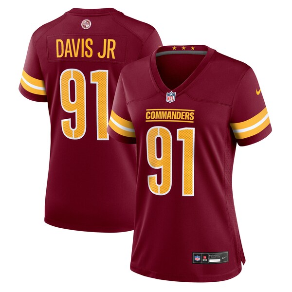 Carl Davis Jr. Washington Commanders Nike Women's Team Game Jersey - Burgundy - Image 2