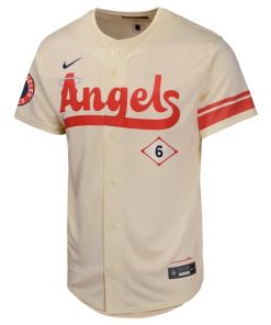 Alternative view of Anthony Rendon Los Angeles Angels Nike Youth City Connect Limited Player Jersey - Cream