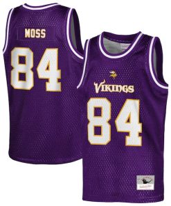 Randy Moss Minnesota Vikings  Youth Retired Player NFL Basketball Fashion Jersey - Purple