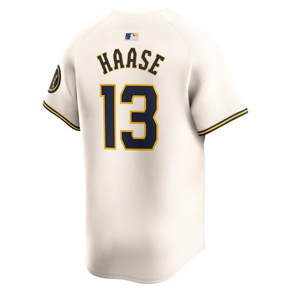 Eric Haase Milwaukee Brewers Nike Home Limited Player Jersey - Cream - Image 3