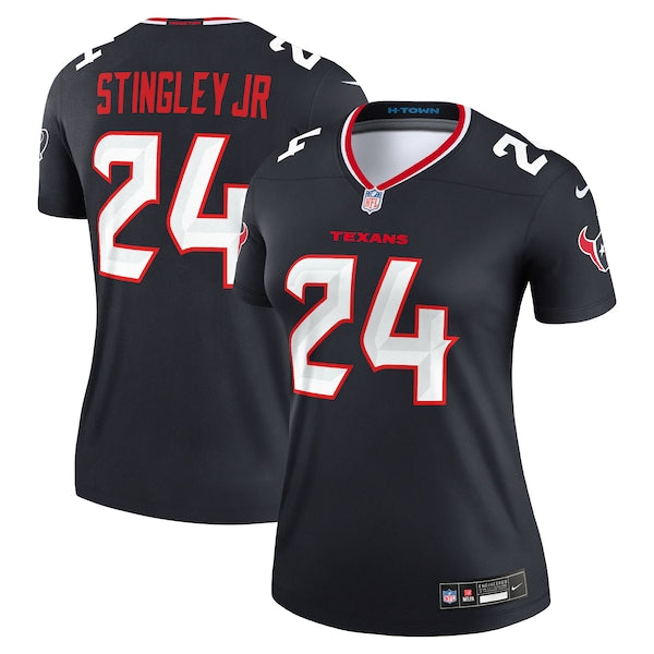 Derek Stingley Jr. Houston Texans Nike Women's Legend Player Performance Top - Navy