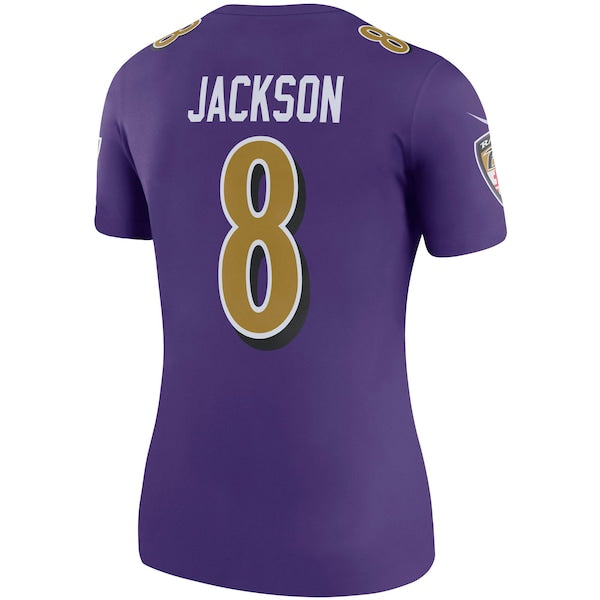 Lamar Jackson Baltimore Ravens Nike Women's Color Rush Legend Player Jersey - Purple - Image 3