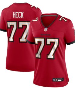 Alternative view of Charlie Heck Tampa Bay Buccaneers Nike Women's Team Game Jersey -  Red