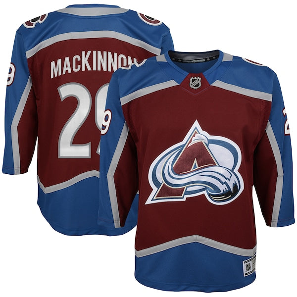 Nathan MacKinnon Colorado Avalanche Preschool Premier Player Jersey - Burgundy/Navy - Image 5