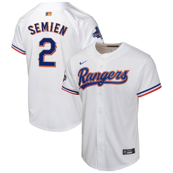 Marcus Semien Texas Rangers Nike Youth 2024 Gold Collection Limited Player Jersey?ยจC White