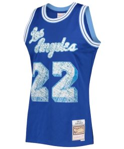 Alternative view of Elgin Baylor Los Angeles Lakers 1996/97 Hardwood Classics NBA 75th Anniversary Diamond Swingman Jersey - Royal