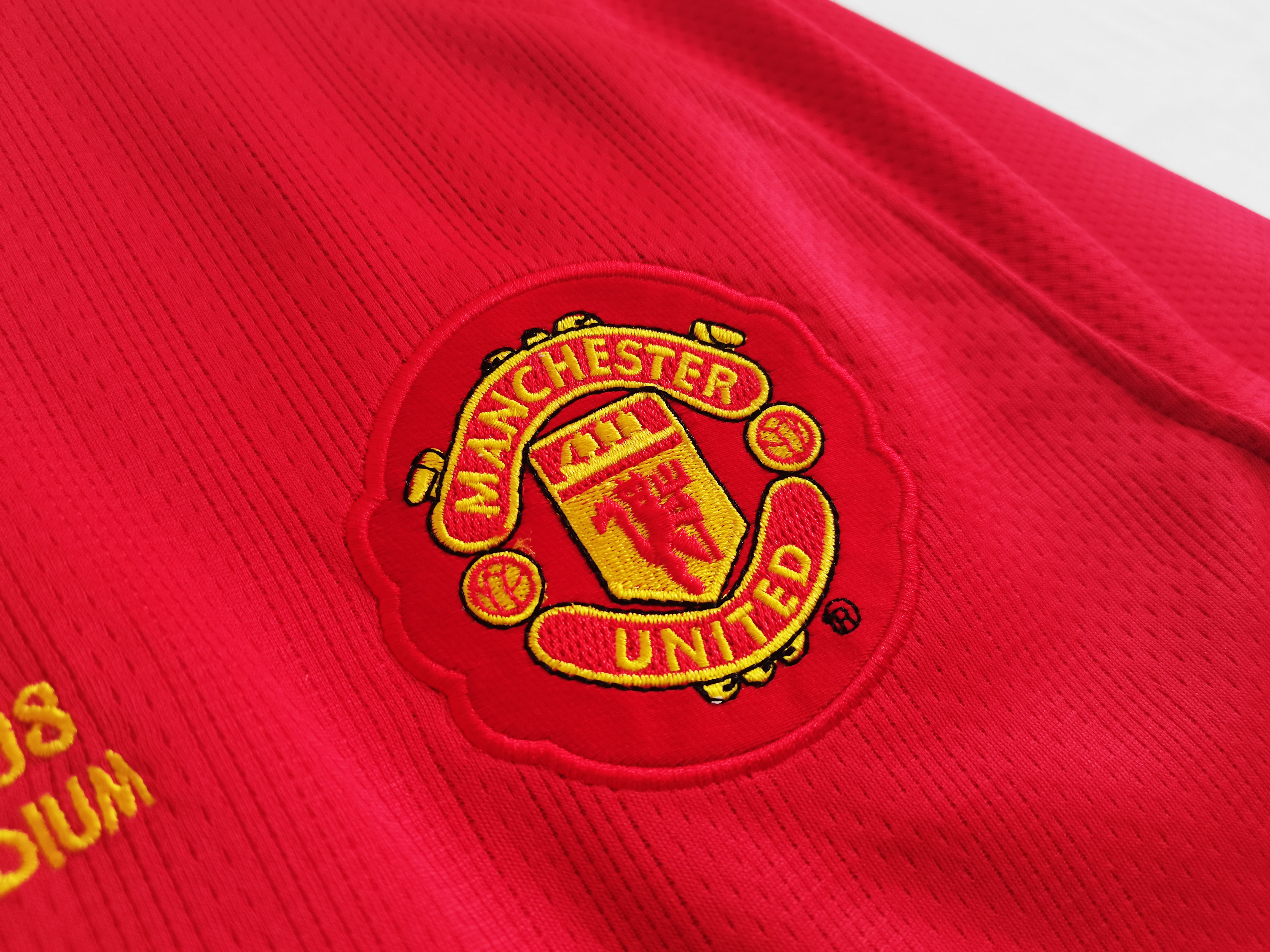 Manchester United Long Sleeve 2007-08 Home Champions Vintage Jersey - Image 5