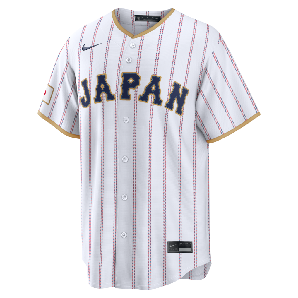 Shohei Ohtani Japan Baseball Nike 2026 World Baseball Classic Home Stadium Jersey - White/Navy - Image 4