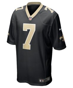 Alternative view of Taysom Hill New Orleans Saints Nike Game Jersey - Black/White