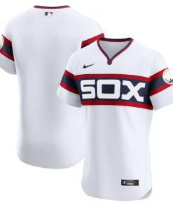 Alternative view of Chicago White Sox Nike Alternate Vapor Premier Elite Patch Jersey - White/Black