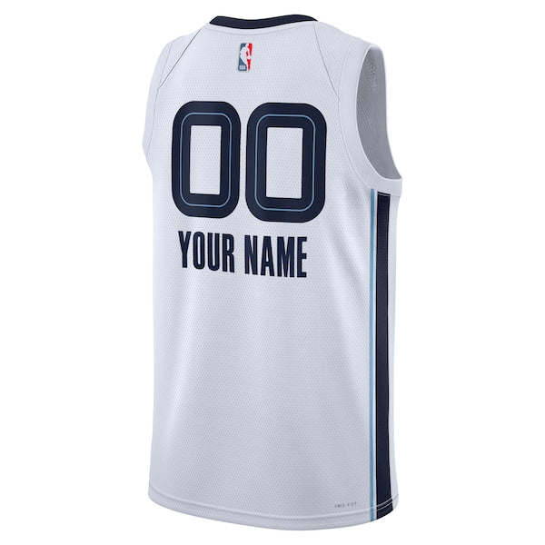 Memphis Grizzlies Nike Unisex Custom Swingman Badge Jersey - Association Edition - White - Image 3