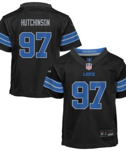 Aidan Hutchinson Detroit Lions Nike Preschool Alternate Player Game Jersey - Black