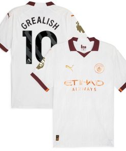 Jack Grealish Manchester City Puma 2023/24 Away Authentic Jersey - White