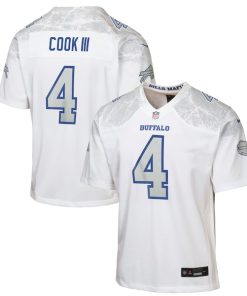 James Cook III Buffalo Bills Nike Youth 2025 Rivalries Collection Game Jersey - White