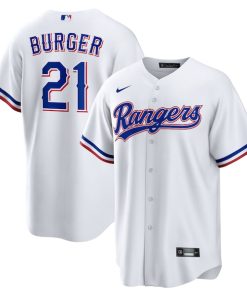 Jake Burger Texas Rangers Nike Home Replica Jersey - White