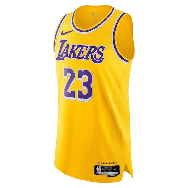 LeBron James Los Angeles Lakers Nike Authentic Jersey - Icon Edition - Gold - Image 2