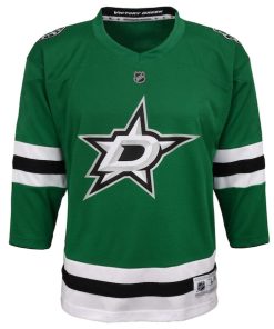 Alternative view of Dallas Stars Youth Home Replica Custom Jersey - Green