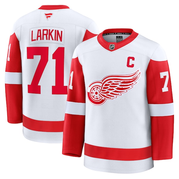 Dylan Larkin Detroit Red Wings Away Premium Jersey - White/Red - Image 2
