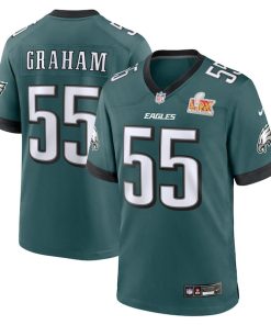 Brandon Graham Philadelphia Eagles Nike Super Bowl LIX Game Player Jersey - Midnight Green