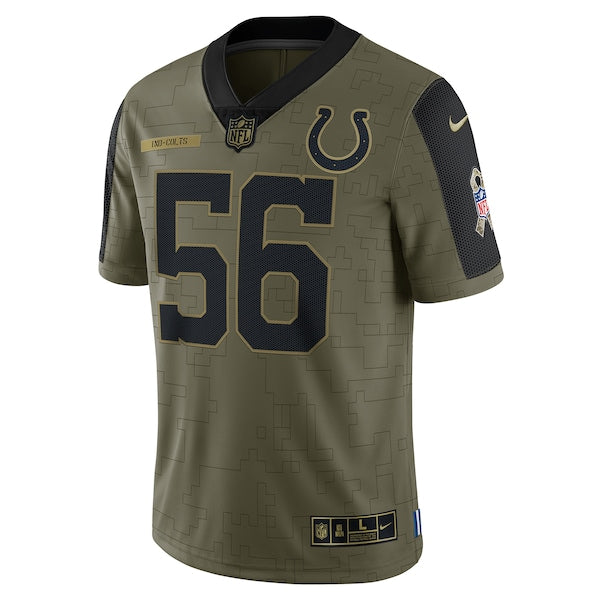 Quenton Nelson Indianapolis Colts Nike 2021 Salute To Service Limited Player Jersey - Olive - Image 2