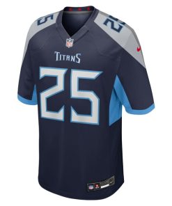 Alternative view of Xavier Woods Tennessee Titans Nike Team Game Jersey -  Navy