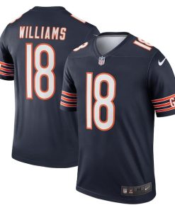 Alternative view of Caleb Williams Chicago Bears Nike Team Legend Player Performance Top - Navy/Orange