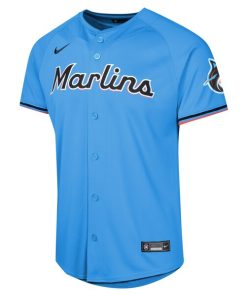 Alternative view of Jazz Chisholm Jr. Miami Marlins Nike Youth Alternate Limited Player Jersey?¨C Blue