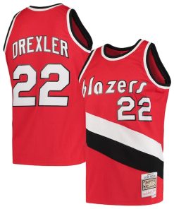 Clyde Drexler Portland Trail Blazers 1983/84 Hardwood Classics Swingman Jersey - Red