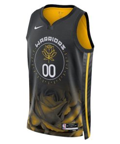 Alternative view of Golden State Warriors Nike Unisex 2022/23 Swingman Custom Jersey - City Edition - Black