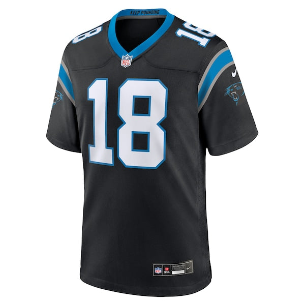 Jalen Coker Carolina Panthers Nike Team Game Jersey - Black - Image 2
