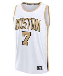 Alternative view of Jaylen Brown Boston Celtics  2025/26 City Edition Fast Break Jersey - White