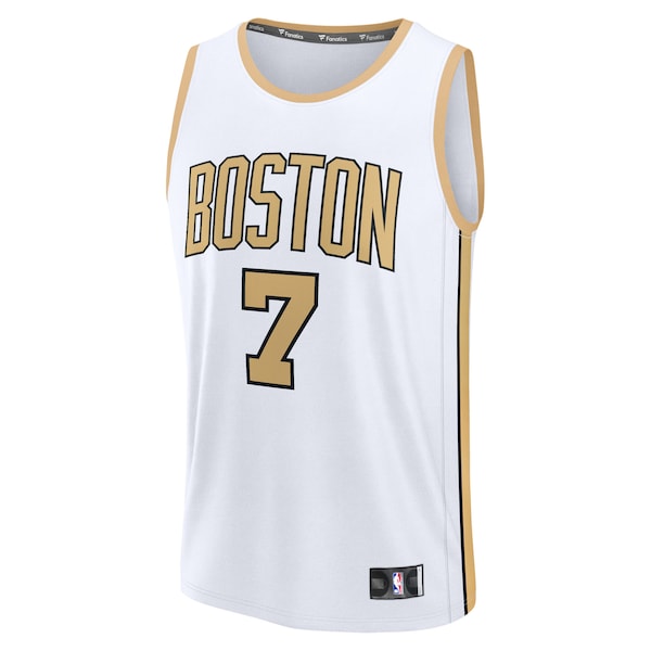 Jaylen Brown Boston Celtics 2025/26 City Edition Fast Break Jersey - White - Image 2