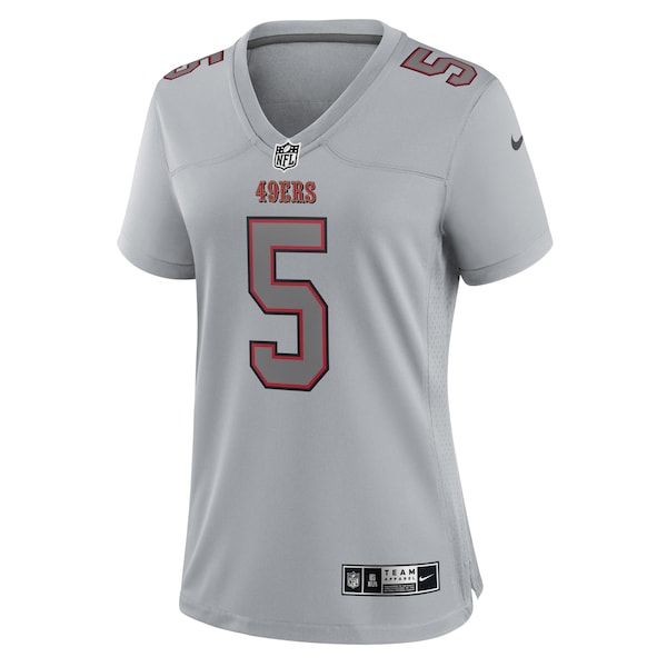 Trey Lance San Francisco 49ers Nike Women's Atmosphere Fashion Game Jersey - Gray - Image 2