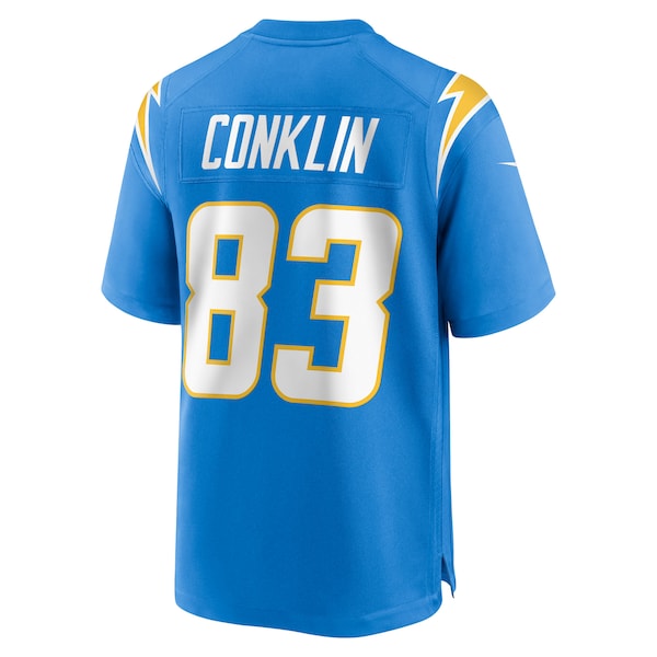Tyler Conklin Los Angeles Chargers Nike Team Game Jersey - Powder Blue - Image 4