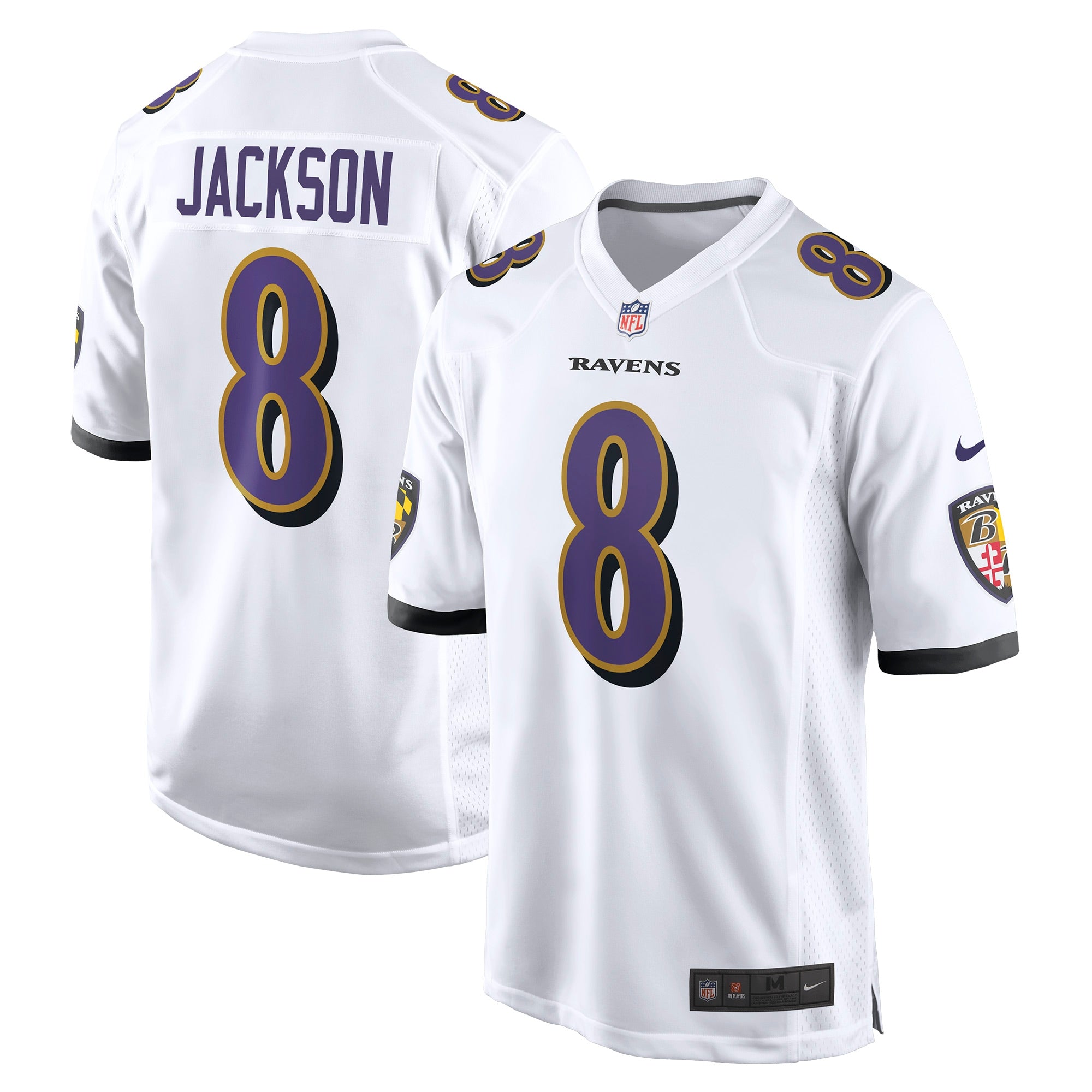 Lamar Jackson Baltimore Ravens Nike Alternate Game Jersey - Black/White - Image 6