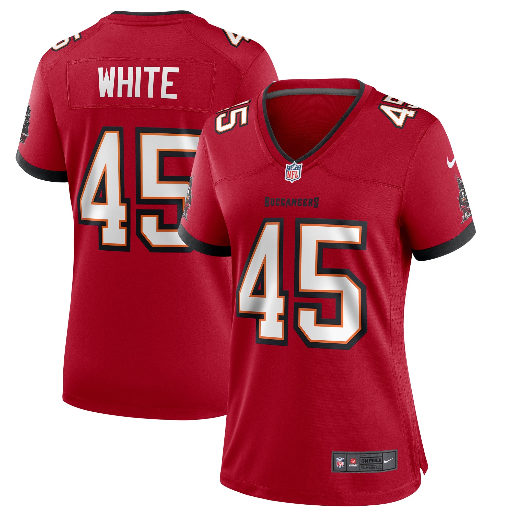 Devin White Tampa Bay Buccaneers Nike Women's Game Jersey - Pewter/Red/White - Image 6
