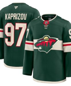 Alternative view of Kirill Kaprizov Minnesota Wild  Home Premium Jersey - Green/White