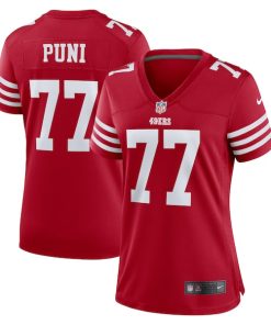 Dominick Puni San Francisco 49ers Nike Women's Team Game Jersey -  Scarlet