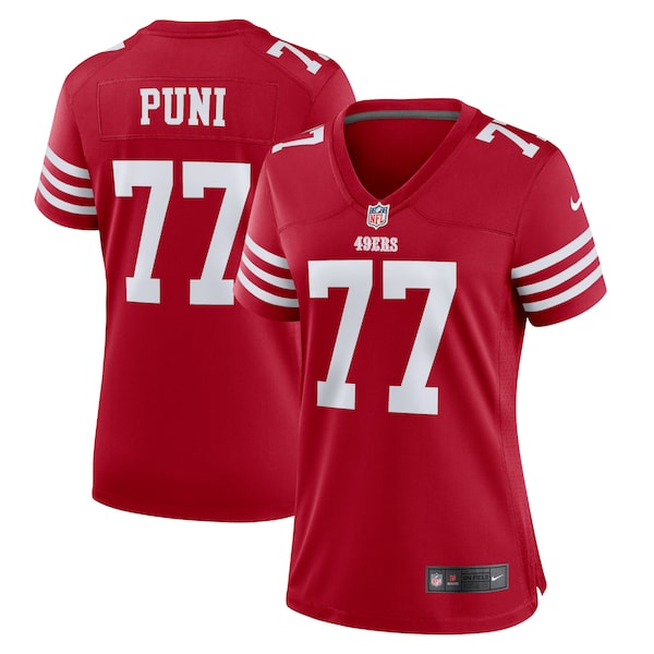 Dominick Puni San Francisco 49ers Nike Women's Team Game Jersey - Scarlet