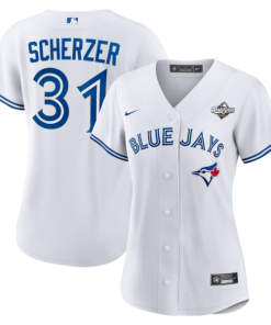 Max Scherzer Toronto Blue Jays Nike Women's 2025 World Series Home Replica Player Jersey - White