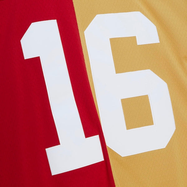 Joe Montana San Francisco 49ers 1990 Split Legacy Replica Jersey - Scarlet/Gold - Image 4