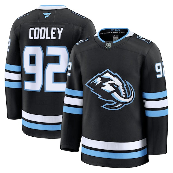 Logan Cooley Utah Mammoth Home Premium Player Jersey - Black/White