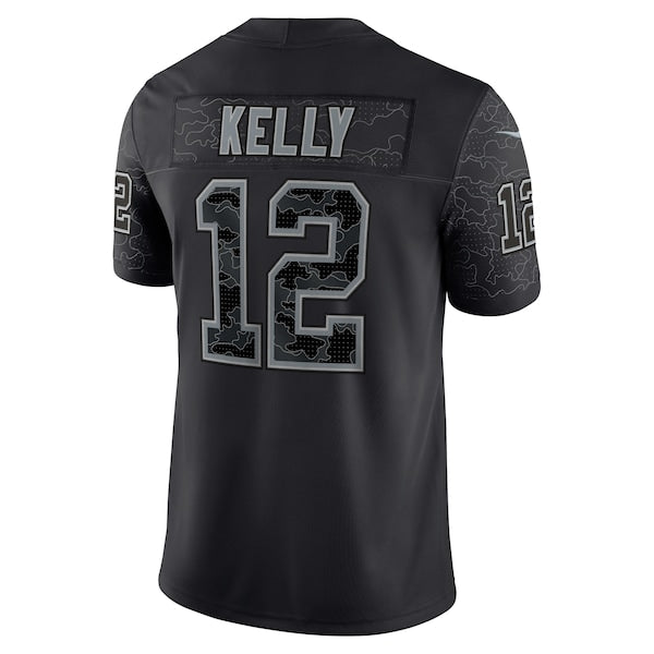 Jim Kelly Buffalo Bills Nike Retired Player RFLCTV Limited Jersey - Black - Image 5