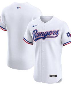 Texas Rangers Nike Home Elite Jersey - White