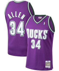Ray Allen Milwaukee Bucks 2000/01 Hardwood Classics Swingman Jersey - Purple