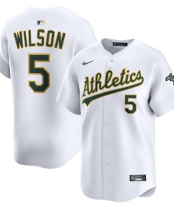 Jacob Wilson Athletics Nike Home Limited Player Jersey - White