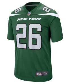 Alternative view of Brandin Echols New York Jets Nike Game Jersey - Gotham Green
